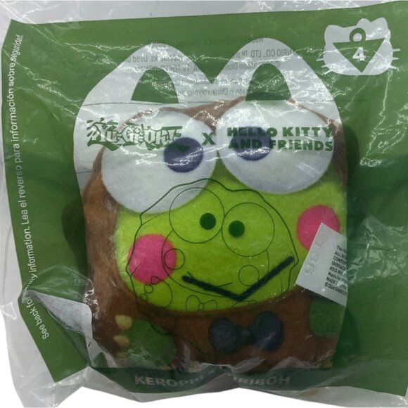 Yu Gi Oh! X Sanrio Hello Kitty & Friends Keroppi Frog Plush Collectible NEW - Picture 3 of 4
